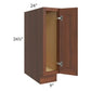 RTA Cambridge Saddle Glaze 09" Base Tray Cabinet with 1 Decorative End Panel