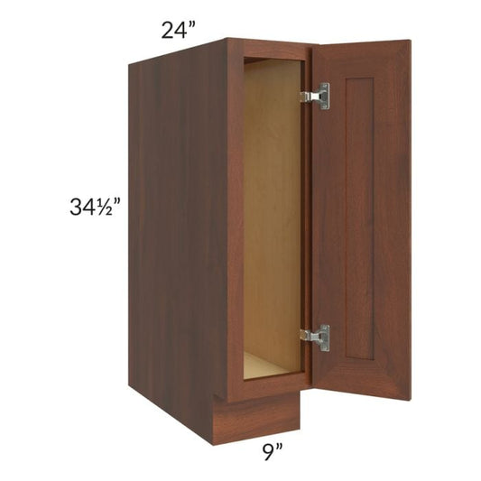 RTA Cambridge Saddle Glaze 09" Base Tray Cabinet with 2 Decorative End Panels