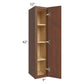 RTA Cambridge Saddle Glaze 09" x 42" Wall Cabinet with 2 Decorative End Panels