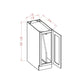 RTA Cambridge Saddle Glaze 12" Full Height Door Tray Divider Base Cabinet