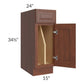 RTA Cambridge Saddle Glaze 12" Tray Divider Base Cabinet with 2 Decorative End Panels