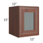 RTA Cambridge Saddle Glaze 12" x 15" Decorative Wall Cabinet with 1 Decorative End Panel