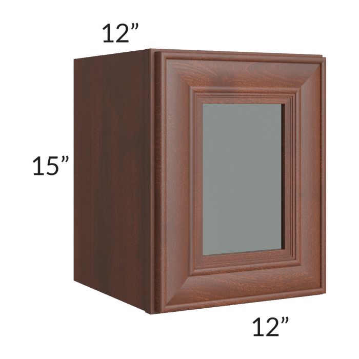 RTA Cambridge Saddle Glaze 12" x 15" Decorative Wall Cabinet with 1 Decorative End Panel