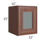 RTA Cambridge Saddle Glaze 12" x 15" Decorative Wall Cabinet with 2 Decorative End Panels
