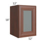 RTA Cambridge Saddle Glaze 12" x 18" Decorative Wall Cabinet with 1 Decorative End Panel
