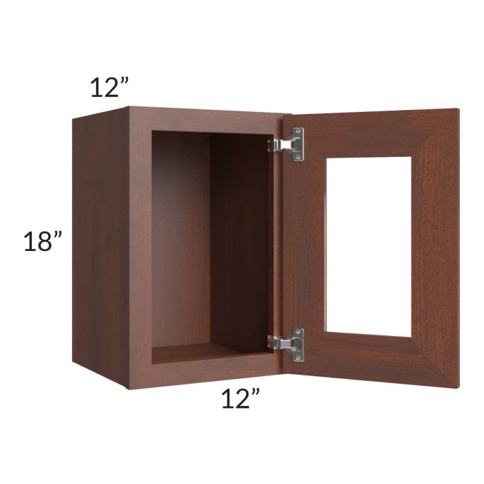 RTA Cambridge Saddle Glaze 12" x 18" Decorative Wall Cabinet with 2 Decorative End Panels