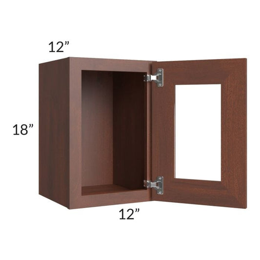 RTA Cambridge Saddle Glaze 12" x 18" Decorative Wall Cabinet with 2 Decorative End Panels