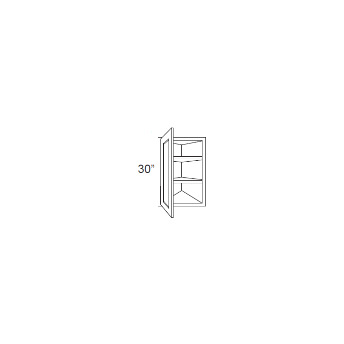 RTA Cambridge Saddle Glaze 12" x 30" Angle Wall Cabinet