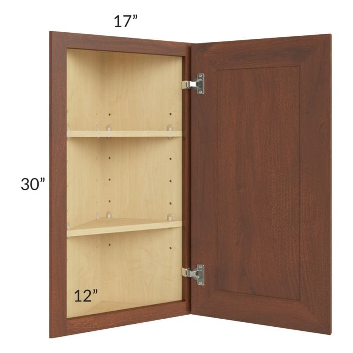 RTA Cambridge Saddle Glaze 12" x 30" Angle Wall Cabinet