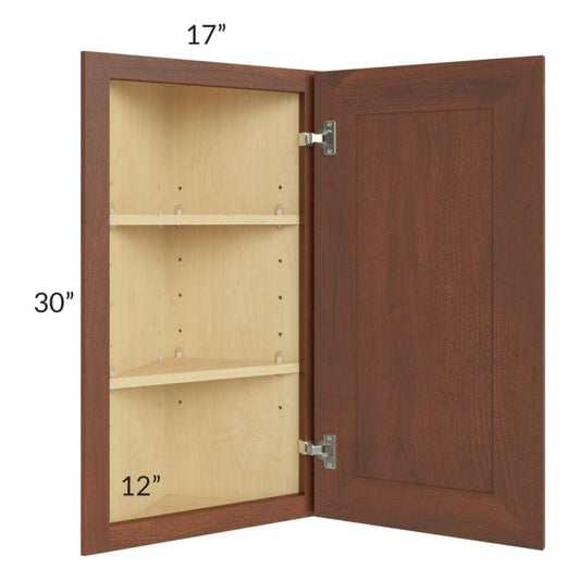 RTA Cambridge Saddle Glaze 12" x 30" Angle Wall Cabinet