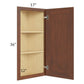 RTA Cambridge Saddle Glaze 12" x 36" Angle Wall Cabinet