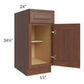 RTA Cambridge Saddle Glaze 15" Base Cabinet with 1 Decorative End Panel