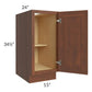 RTA Cambridge Saddle Glaze 15" Full Height Door Base Cabinet with 2 Decorative End Panels
