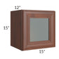 RTA Cambridge Saddle Glaze 15" x 15" Decorative Wall Cabinet with 2 Decorative End Panels