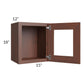 RTA Cambridge Saddle Glaze 15" x 18" Decorative Wall Cabinet with 1 Decorative End Panel