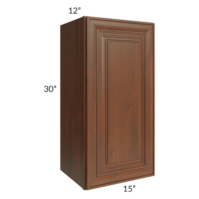 RTA Cambridge Saddle Glaze 15" x 30" Wall Cabinet with 2 Decorative End Panels