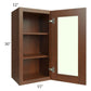 RTA Cambridge Saddle Glaze 15" x 30" Wall Glass Door Cabinet (Prepped for Glass Doors) with 1 Decorative End Panel
