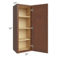 RTA Cambridge Saddle Glaze 15" x 42" Wall Cabinet