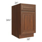 RTA Cambridge Saddle Glaze 18" Base Cabinet with 1 Decorative End Panel