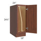 RTA Cambridge Saddle Glaze 18" Full Height Door Tray Divider Base Cabinet with 1 Decorative End Panel