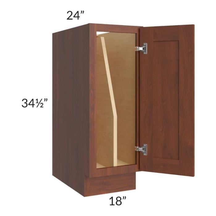 RTA Cambridge Saddle Glaze 18" Full Height Door Tray Divider Base Cabinet with 2 Decorative End Panels