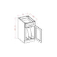 RTA Cambridge Saddle Glaze 18" Tray Divider Base Cabinet