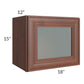 RTA Cambridge Saddle Glaze 18" x 15" Decorative Wall Cabinet with 1 Decorative End Panel