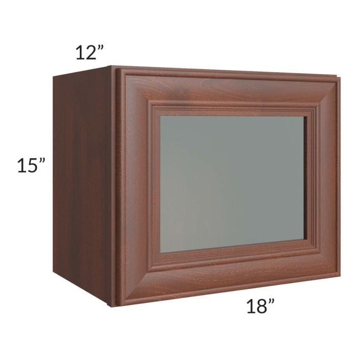 RTA Cambridge Saddle Glaze 18" x 15" Decorative Wall Cabinet with 2 Decorative End Panels