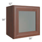 RTA Cambridge Saddle Glaze 18" x 18" Decorative Wall Cabinet with 1 Decorative End Panel