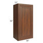 RTA Cambridge Saddle Glaze 18" x 36" Wall Cabinet with 2 Decorative End Panels