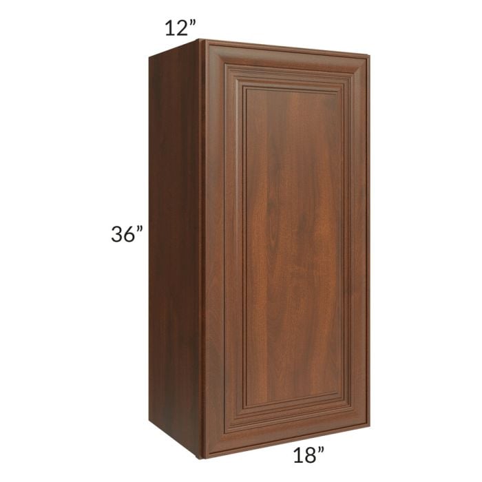 RTA Cambridge Saddle Glaze 18" x 36" Wall Cabinet with 2 Decorative End Panels