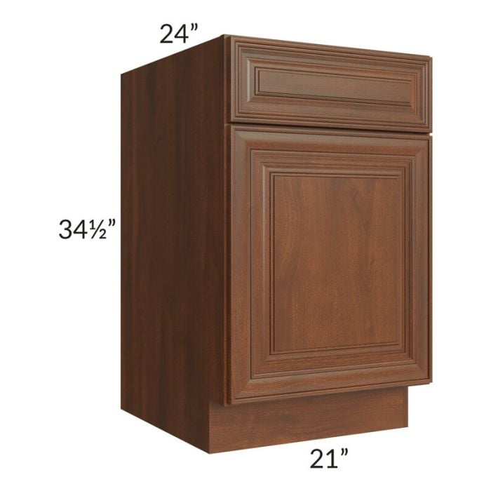 RTA Cambridge Saddle Glaze 21" Base Cabinet with 2 Decorative End Panels