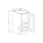 RTA Cambridge Saddle Glaze 21" Full Height Door Base Cabinet with 2 Rollout Trays