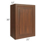 RTA Cambridge Saddle Glaze 21" x 30" Wall Cabinet with 2 Decorative End Panels