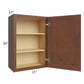 RTA Cambridge Saddle Glaze 21" x 30" Wall Cabinet with 2 Decorative End Panels