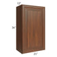 RTA Cambridge Saddle Glaze 21" x 36" Wall Cabinet