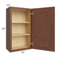 RTA Cambridge Saddle Glaze 21" x 36" Wall Cabinet with 1 Decorative End Panel