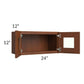 RTA Cambridge Saddle Glaze 24" x 12" Decorative Wall Cabinet