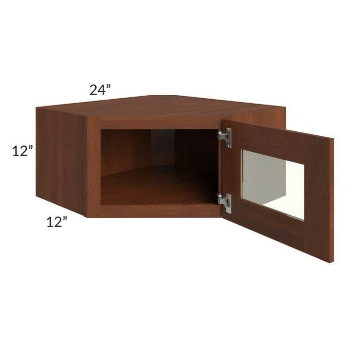 RTA Cambridge Saddle Glaze 24" x 12" Decorative Wall Diagonal Corner Cabinet