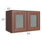 RTA Cambridge Saddle Glaze 24" x 15" Decorative Wall Cabinet with 2 Decorative End Panels