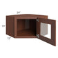 RTA Cambridge Saddle Glaze 24" x 15" Decorative Wall Diagonal Corner Cabinet with 2 Decorative End Panels