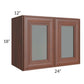 RTA Cambridge Saddle Glaze 24" x 18" Decorative Wall Cabinet