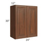 RTA Cambridge Saddle Glaze 24" x 30" Wall Cabinet with 2 Decorative End Panels