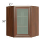 RTA Cambridge Saddle Glaze 24" x 30" Wall Diagonal Corner Cabinet (Prepped for Glass Doors)