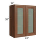 RTA Cambridge Saddle Glaze 24" x 30" Wall Glass Door Cabinet (Prepped for Glass Doors)