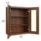RTA Cambridge Saddle Glaze 24" x 30" Wall Glass Door Cabinet (Prepped for Glass Doors)
