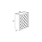 RTA Cambridge Saddle Glaze 24" x 30" Wine Rack Cabinet with 1 Decorative End Panel