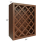 RTA Cambridge Saddle Glaze 24" x 30" Wine Rack Cabinet