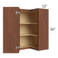 RTA Cambridge Saddle Glaze 24" x 36" Easy Reach Corner Wall Cabinet