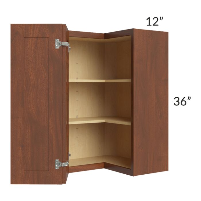 RTA Cambridge Saddle Glaze 24" x 36" Easy Reach Corner Wall Cabinet